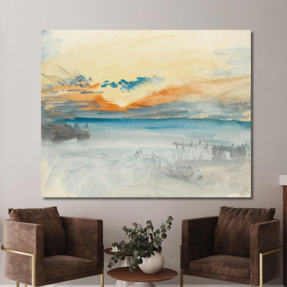 Tramonto Sull'Acqua Joseph Mallord William Turner jwt119 quadro stampato su tela