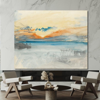 Tramonto Sull'Acqua Joseph Mallord William Turner jwt119 quadro stampato su tela
