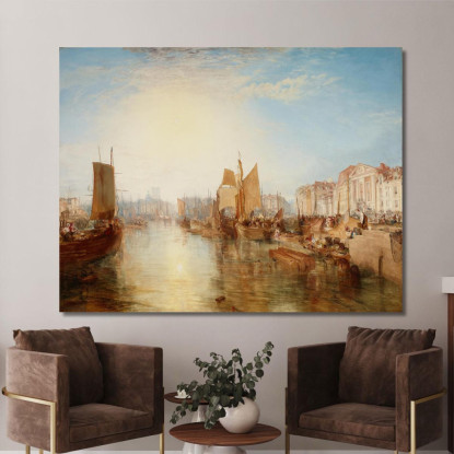 Il Porto Di Dieppe Joseph Mallord William Turner jwt132 quadro stampato su tela