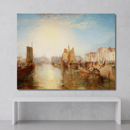 Il Porto Di Dieppe Joseph Mallord William Turner jwt132 quadro stampato su tela