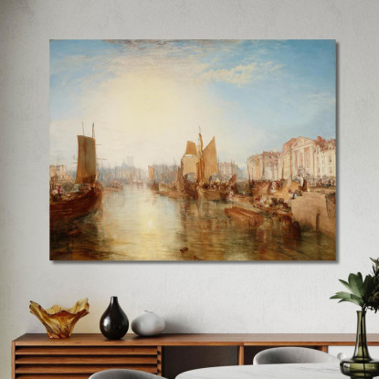 Il Porto Di Dieppe Joseph Mallord William Turner jwt132 quadro stampato su tela