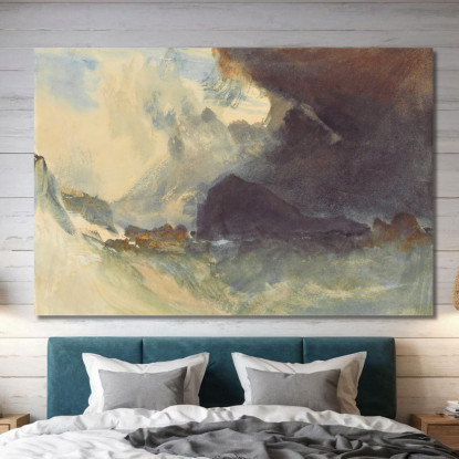 Il Mewstone Devon Joseph Mallord William Turner jwt135 quadro stampato su tela