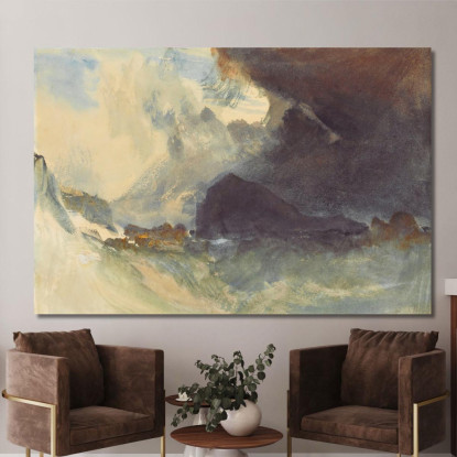Il Mewstone Devon Joseph Mallord William Turner jwt135 quadro stampato su tela
