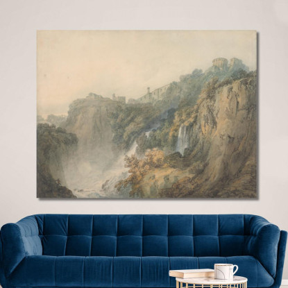 Tivoli Con Il Tempio Della Sibilla E Le Cascate Joseph Mallord William Turner jwt138 quadro stampato su tela