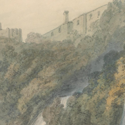Tivoli Con Il Tempio Della Sibilla E Le Cascate Joseph Mallord William Turner jwt138 quadro stampato su tela