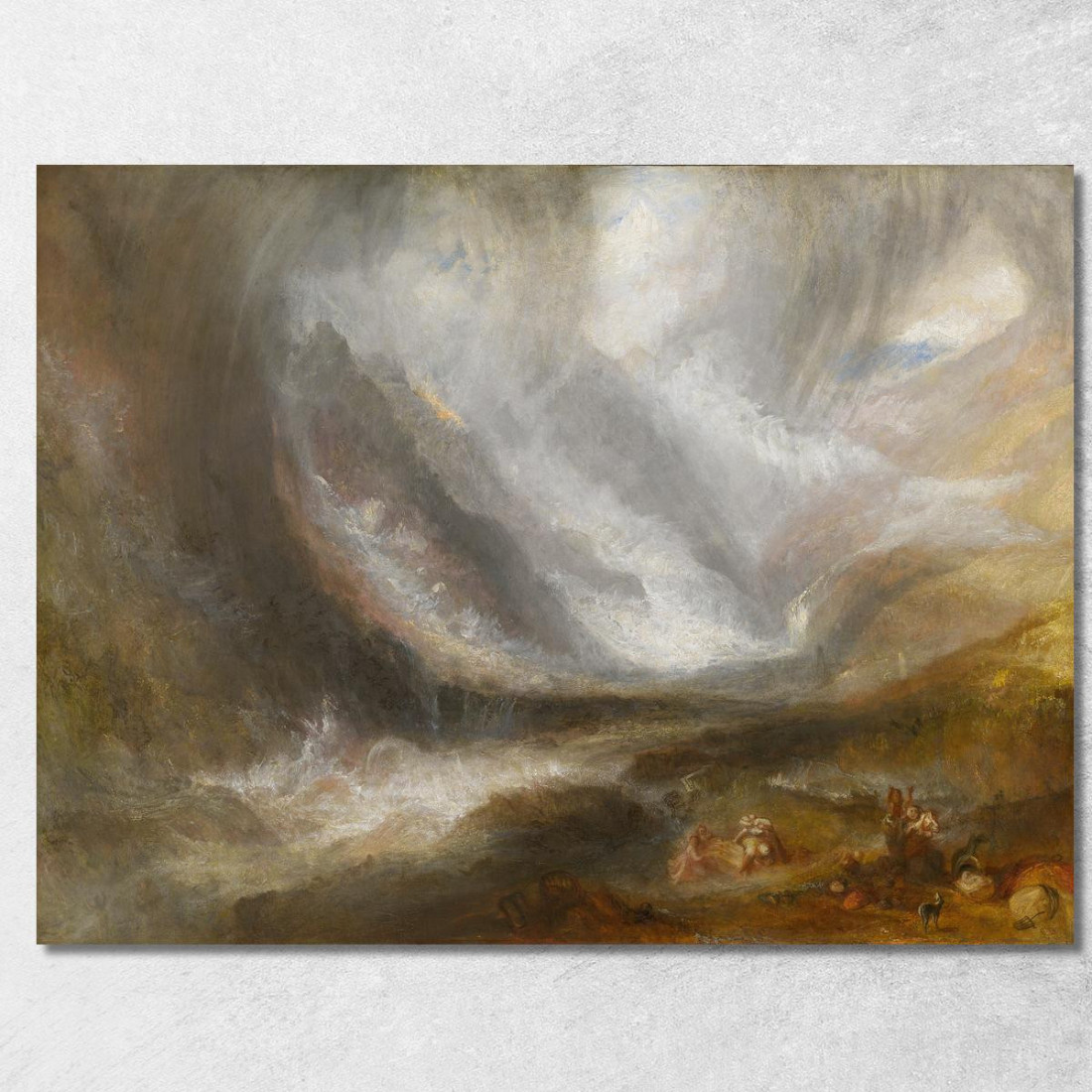 Valle D'Aosta Tempesta Di Neve Valanga E Temporale Joseph Mallord William Turner jwt142 quadro stampato su tela