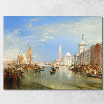 Venice The Dogana And San Giorgio Maggiore Joseph Mallord William Turner jwt144 quadro stampato su tela