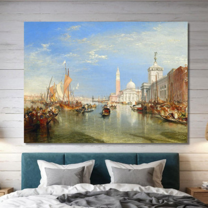 Venice The Dogana And San Giorgio Maggiore Joseph Mallord William Turner jwt144 quadro stampato su tela