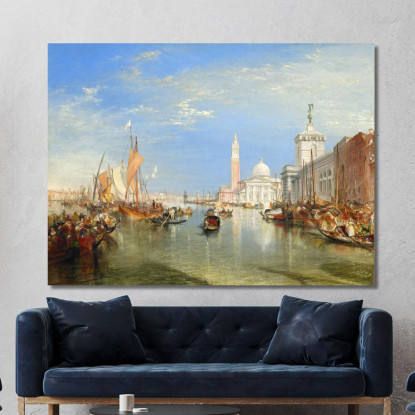 Venice The Dogana And San Giorgio Maggiore Joseph Mallord William Turner jwt144 quadro stampato su tela