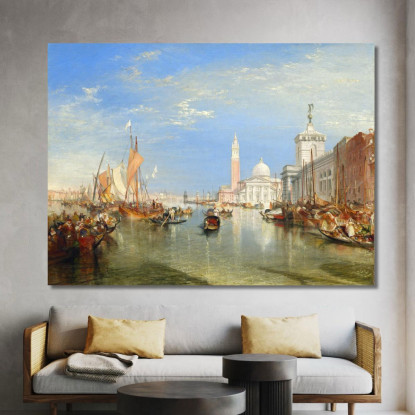 Venice The Dogana And San Giorgio Maggiore Joseph Mallord William Turner jwt144 quadro stampato su tela