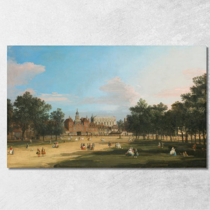 Ein Blick Auf Die Old Horse Guards Und Den Bankettsaal Whitehall Vom St. James Park Aus Gesehen Canaletto drucken auf leinwand