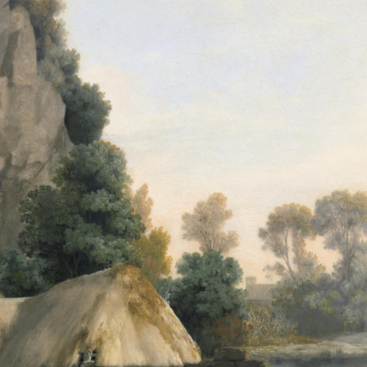 Two Gentlemen Going A Shooting With A View Of Creswell Crags Taken On The Spot George Stubbs canvas print