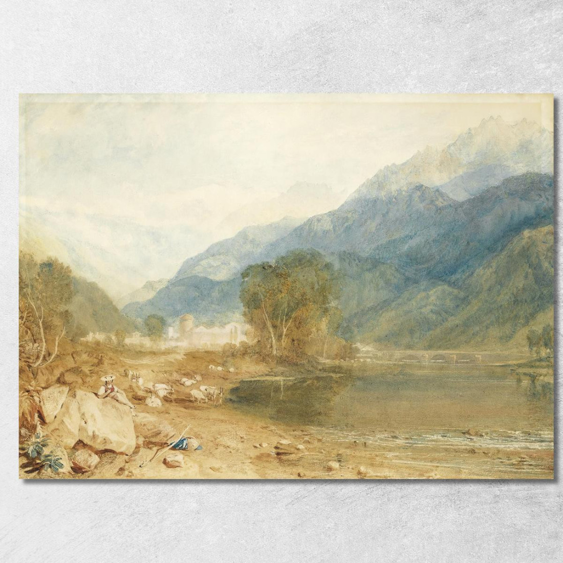 Una Vista Desde El Castillo De San Miguel Bonneville Saboya Desde Las Orillas Del Río Arve Joseph Mallord William Turner cuadro