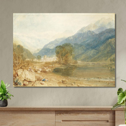 Una Vista Desde El Castillo De San Miguel Bonneville Saboya Desde Las Orillas Del Río Arve Joseph Mallord William Turner cuadro