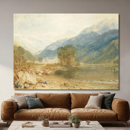 Una Vista Desde El Castillo De San Miguel Bonneville Saboya Desde Las Orillas Del Río Arve Joseph Mallord William Turner cuadro