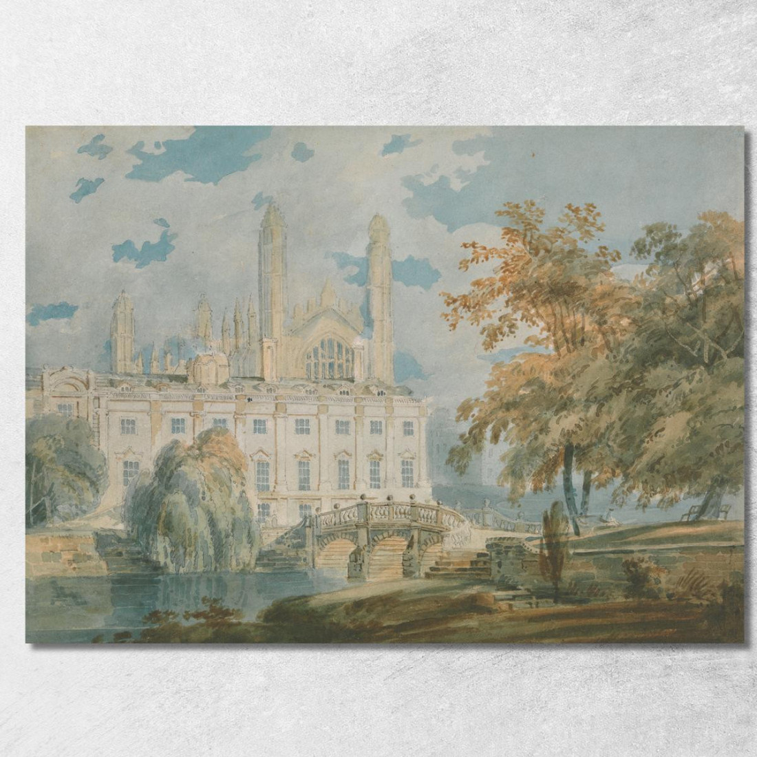 Clare Hall And King'S College Chapel Cambridge From The Banks Of The River Cam Joseph Mallord William Turner canvas print