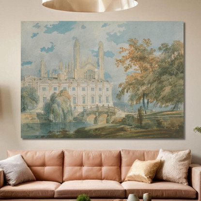 Clare Hall And King'S College Chapel Cambridge From The Banks Of The River Cam Joseph Mallord William Turner canvas print