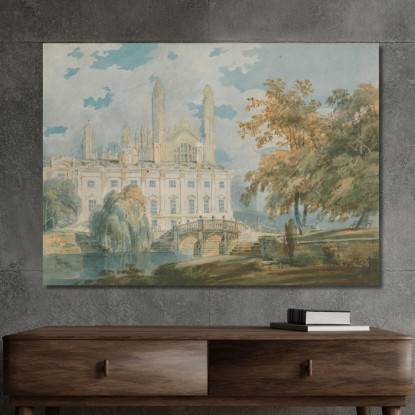 Clare Hall And King'S College Chapel Cambridge From The Banks Of The River Cam Joseph Mallord William Turner canvas print