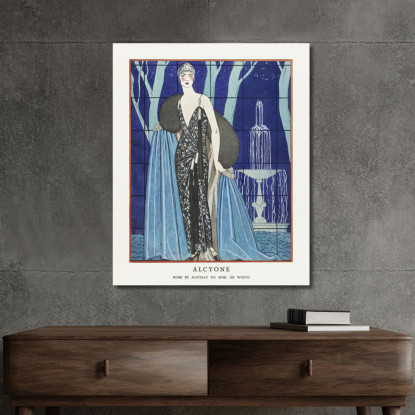Abito Da Sera E Cappotto Alcyone Di Worth George Barbier gbb3 quadro stampato su tela