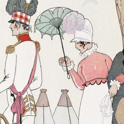 Avanti Mio ​​Buon Amico! 1923 George Barbier gbb12 quadro stampato su tela