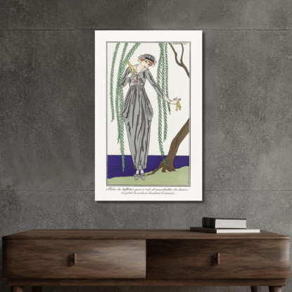 Costumi Parigini 1913 George Barbier gbb15 quadro stampato su tela