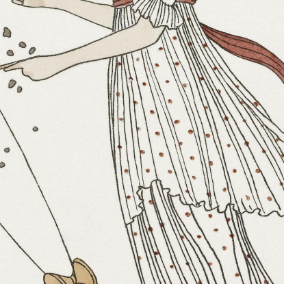 Costumi Parigini Abito Da Giardino Stampato Del Journal Des Dames Et Des Modes George Barbier gbb19 quadro stampato su tela