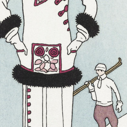 Costumi Parigini N. 51 George Barbier gbb25 quadro stampato su tela