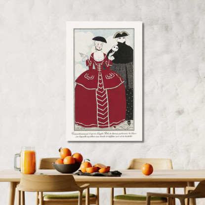 Costumi Parigini N. 56 George Barbier gbb26 quadro stampato su tela
