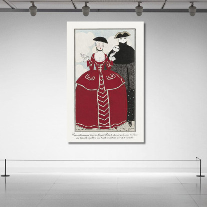 Costumi Parigini N. 56 George Barbier gbb26 quadro stampato su tela