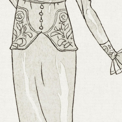 Costumi Parigini N. 8 George Barbier gbb28 quadro stampato su tela