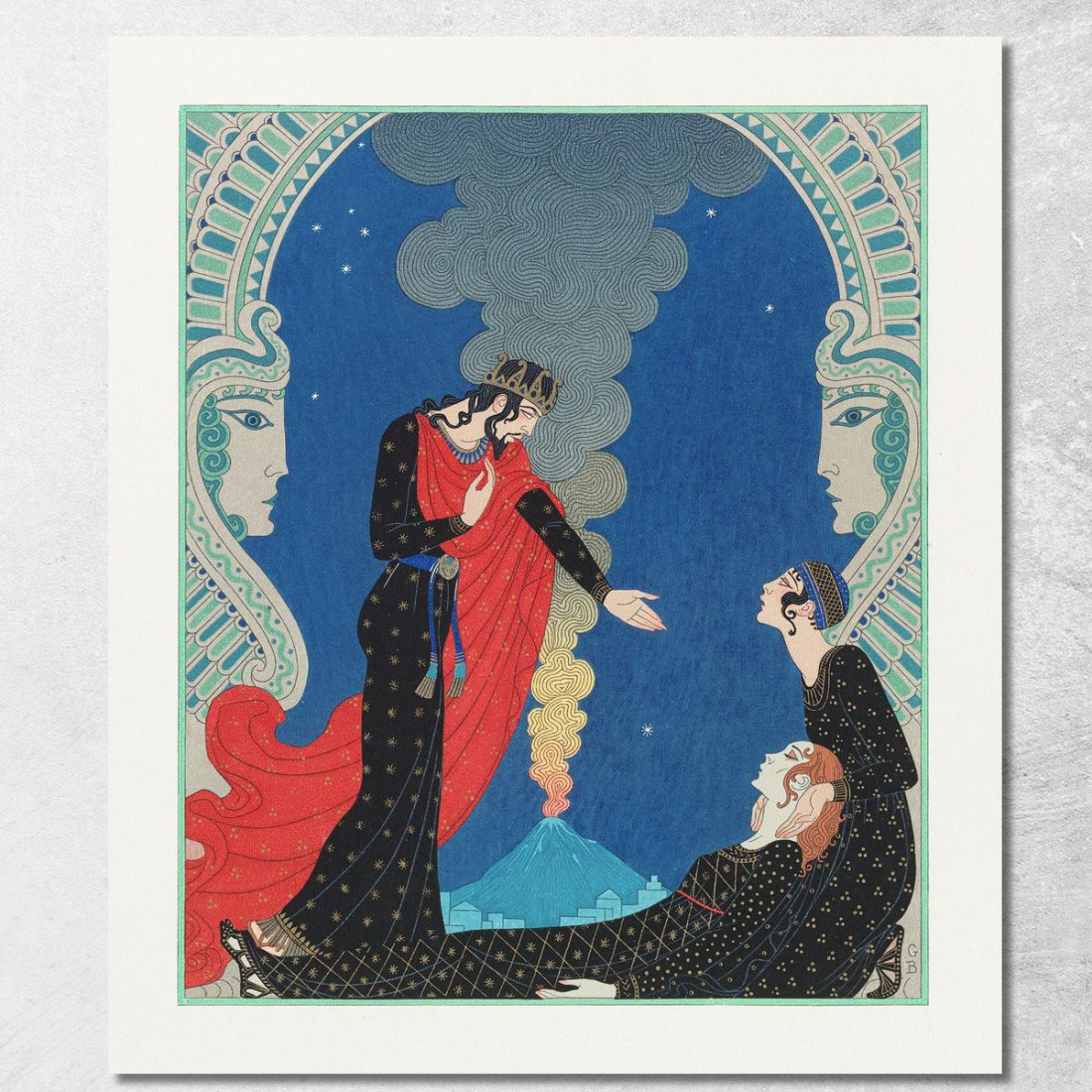 Empedocle E Pantea George Barbier gbb36 quadro stampato su tela