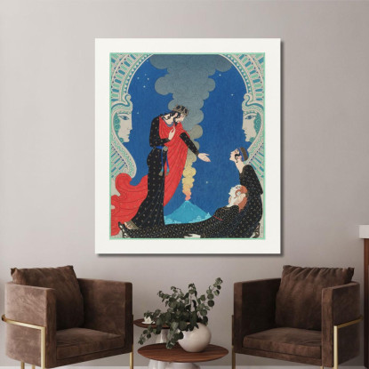 Empedocle E Pantea George Barbier gbb36 quadro stampato su tela