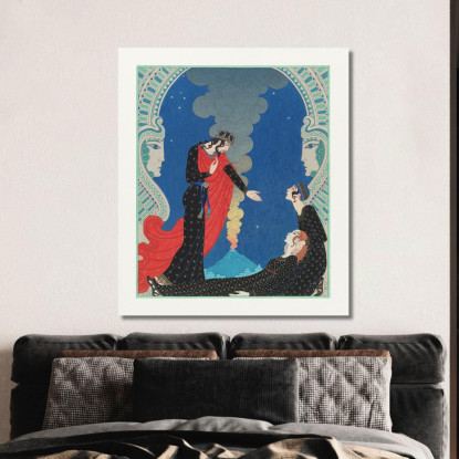 Empedocle E Pantea George Barbier gbb36 quadro stampato su tela