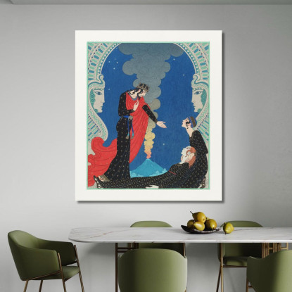 Empedocle E Pantea George Barbier gbb36 quadro stampato su tela