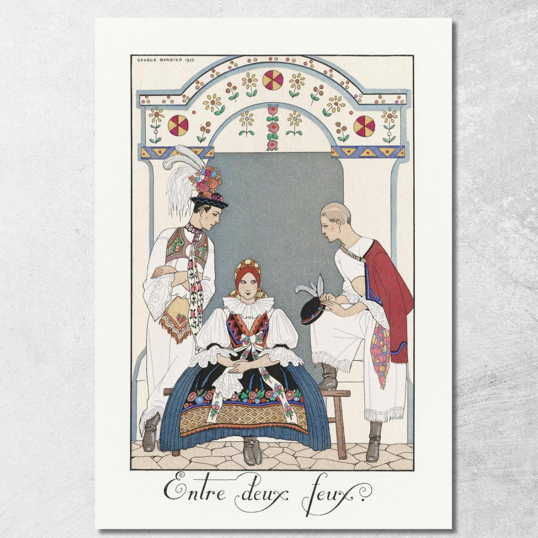 Tra Due Fuochi George Barbier gbb37 quadro stampato su tela