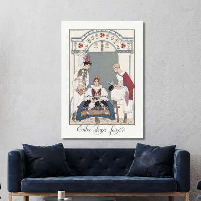 Tra Due Fuochi George Barbier gbb37 quadro stampato su tela