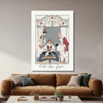 Tra Due Fuochi George Barbier gbb37 quadro stampato su tela