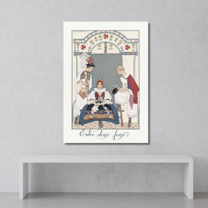 Tra Due Fuochi George Barbier gbb37 quadro stampato su tela