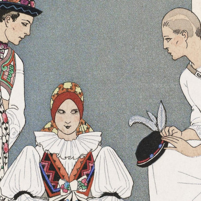 Tra Due Fuochi George Barbier gbb37 quadro stampato su tela