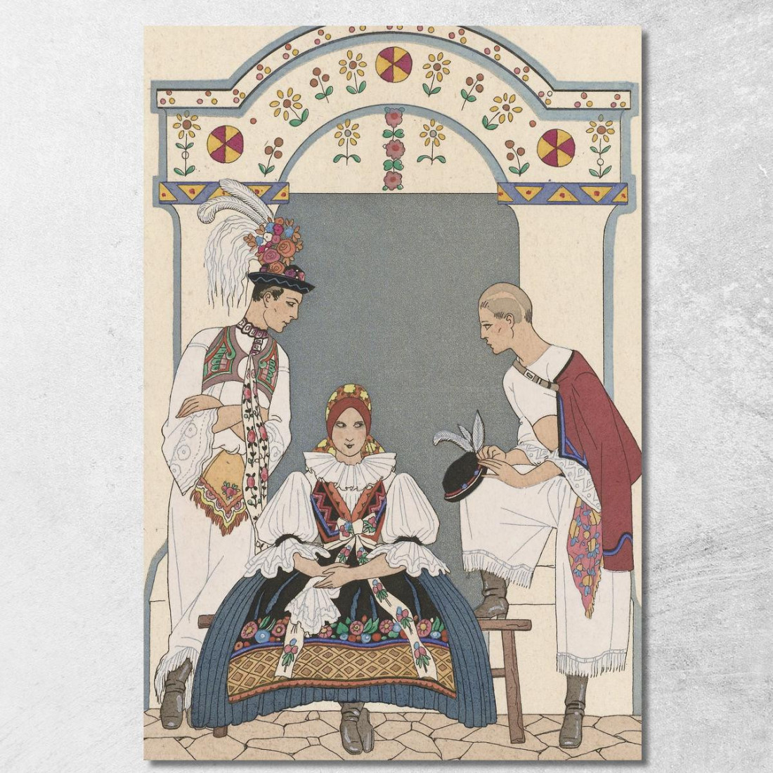 Tra Due Fuochi 2 George Barbier gbb38 quadro stampato su tela