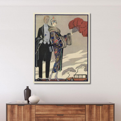 Abbigliamento Da Sera George Barbier gbb40 quadro stampato su tela