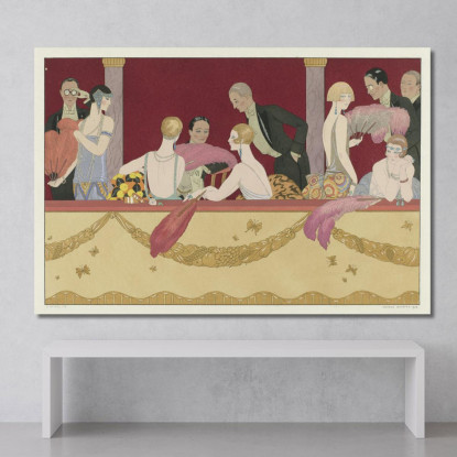 Evento George Barbier gbb41 quadro stampato su tela