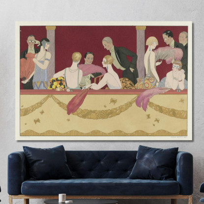 Evento George Barbier gbb41 quadro stampato su tela