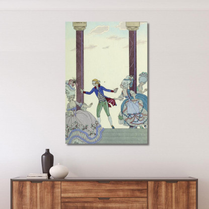 Falbalas Et Fanfreluches Colin-Maillard George Barbier gbb44 quadro stampato su tela