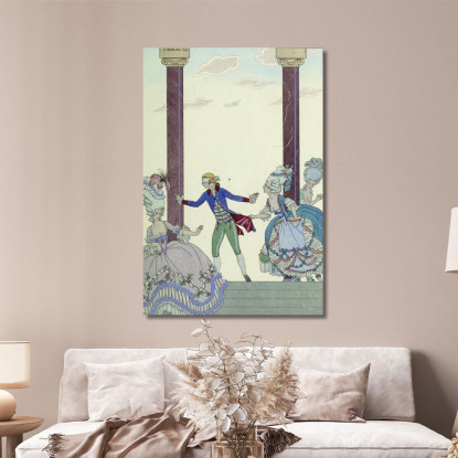 Falbalas Et Fanfreluches Colin-Maillard George Barbier gbb44 quadro stampato su tela