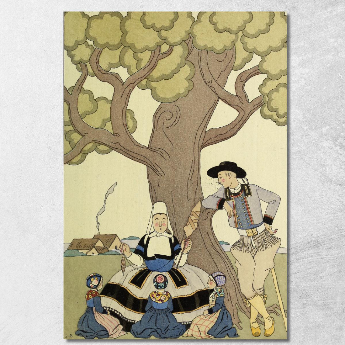 Falbalas E Fronzoli C'Era Una Volta George Barbier gbb45 quadro stampato su tela