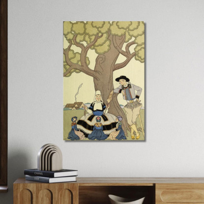 Falbalas E Fronzoli C'Era Una Volta George Barbier gbb45 quadro stampato su tela