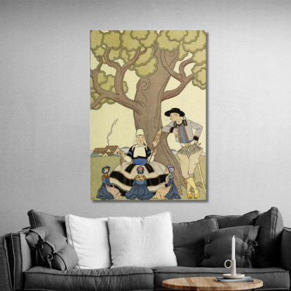 Falbalas E Fronzoli C'Era Una Volta George Barbier gbb45 quadro stampato su tela
