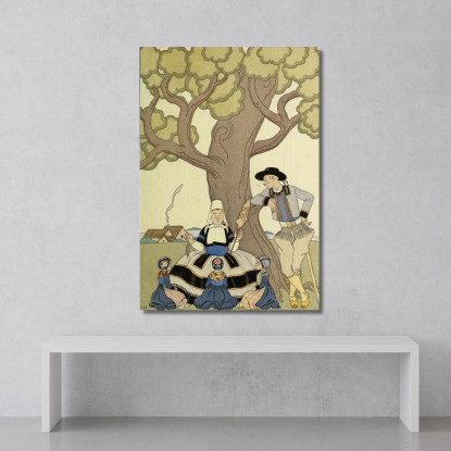Falbalas E Fronzoli C'Era Una Volta George Barbier gbb45 quadro stampato su tela