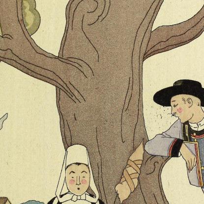 Falbalas E Fronzoli C'Era Una Volta George Barbier gbb45 quadro stampato su tela